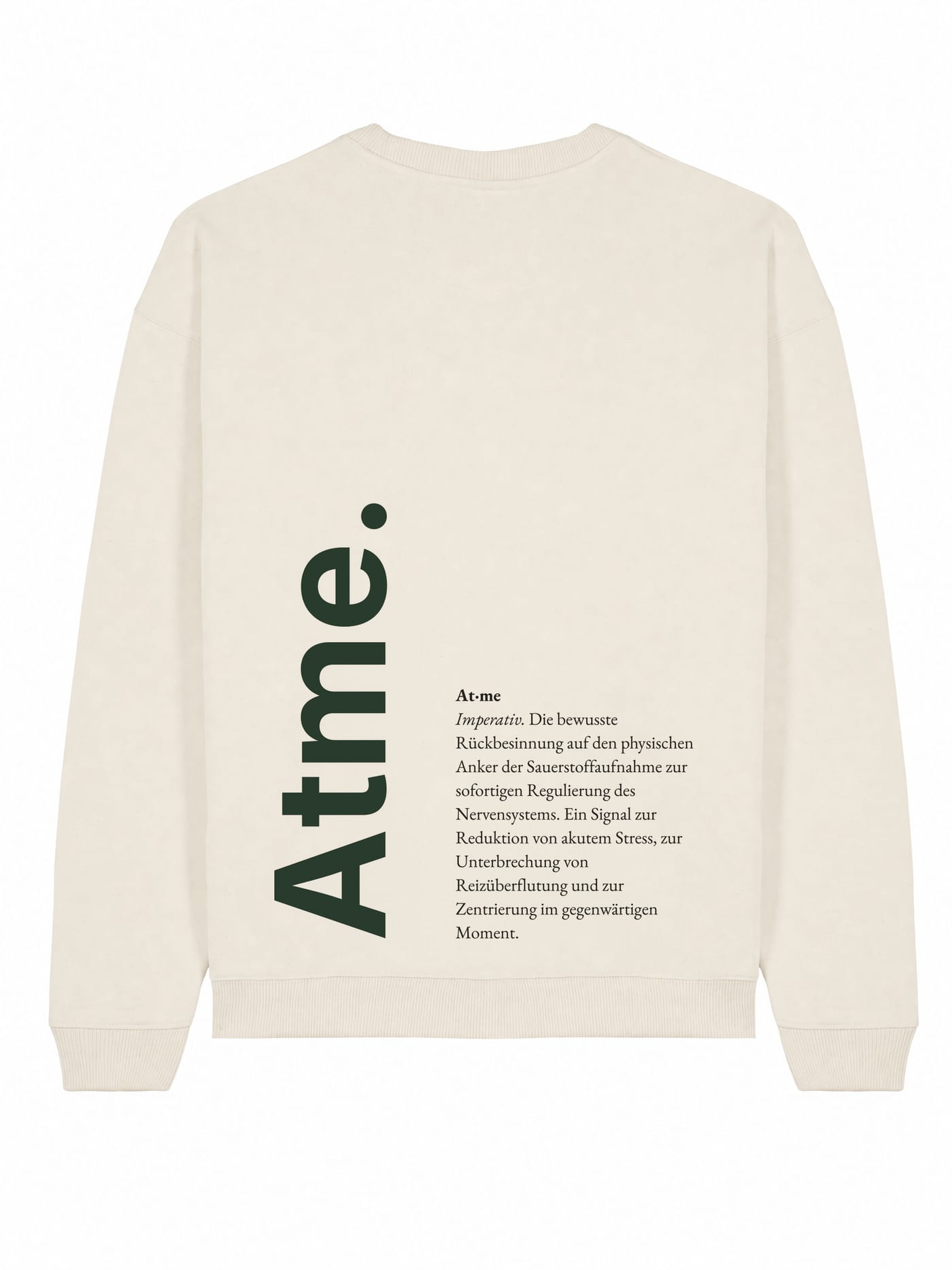 Atme. — Hinten, mit dem Statement (mit KI erstellte Aufnahme)