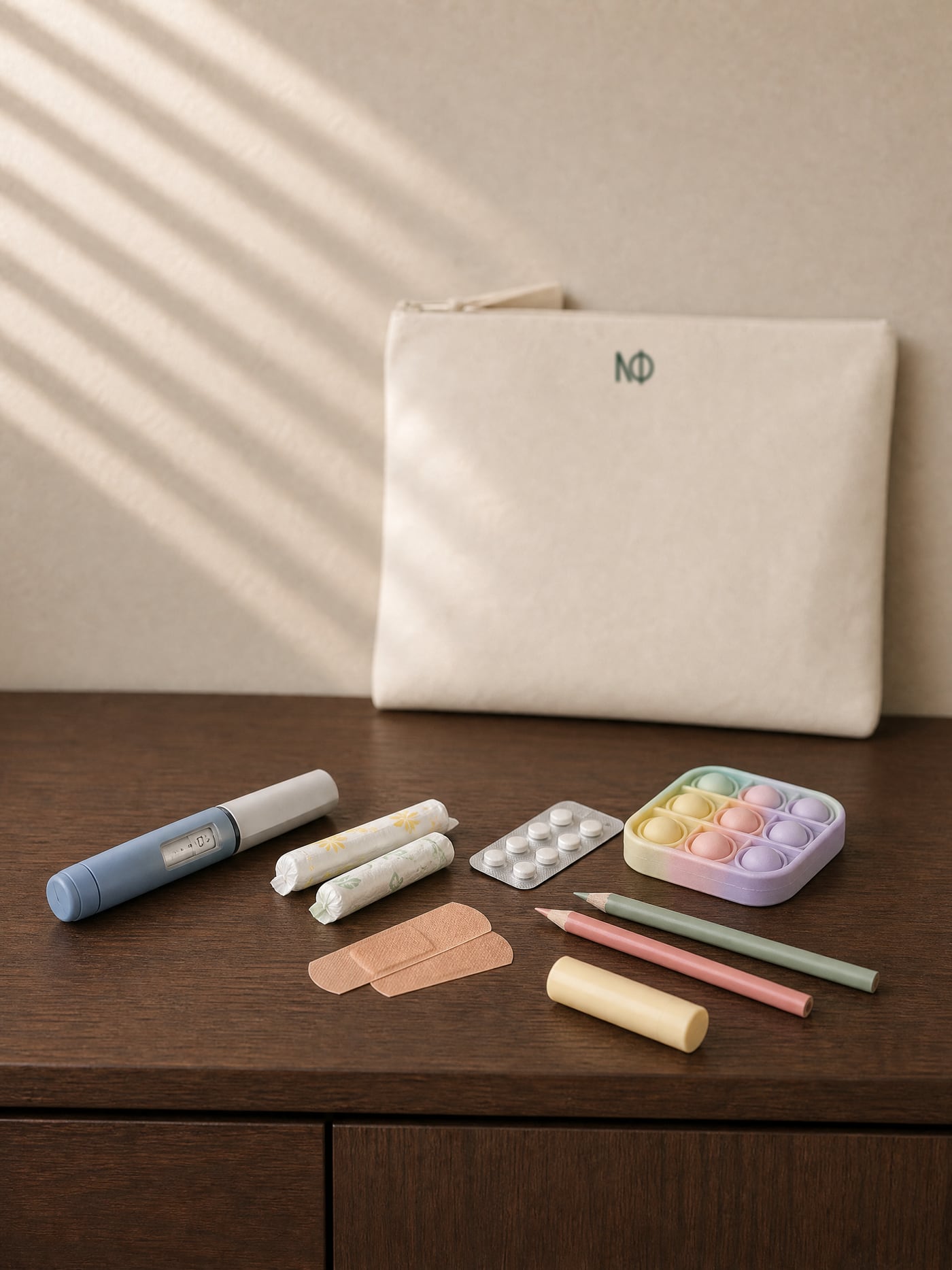 Essentials Bag NΦ — Was hineinpasst (mit KI erstellte Aufnahme)